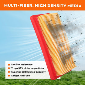 Air filter dimensions for proper fit in Cub Cadet and Kohler housings