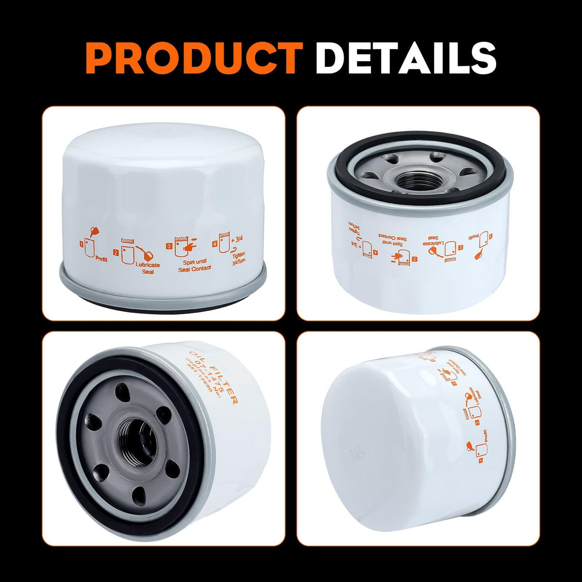 Hipa 951-12690 LT4200 oil filter exterior detail for durable build