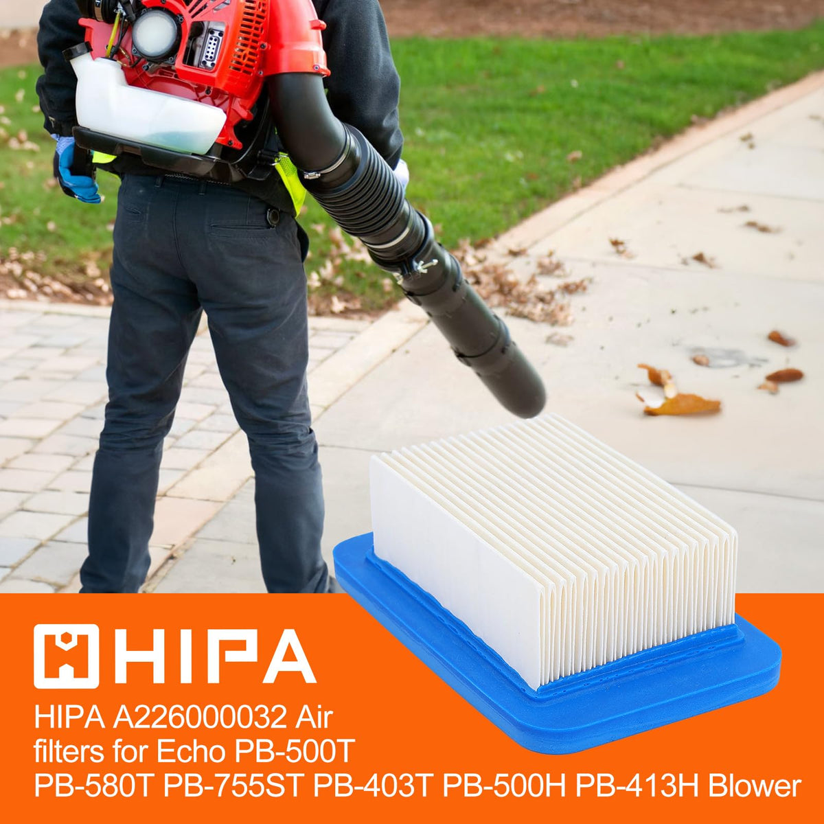 Hipa A226000032 air filter for Echo PB580T; compatible and easy to swap