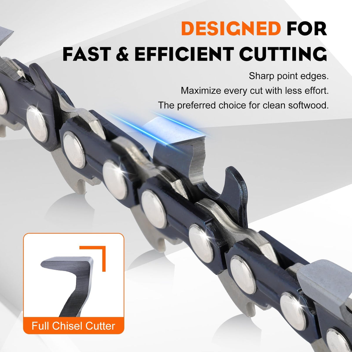 Hipa AdvanceCut full-chisel design for fast cutting.