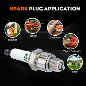 Hipa BR6HS spark plug 4-pack ready for installation.