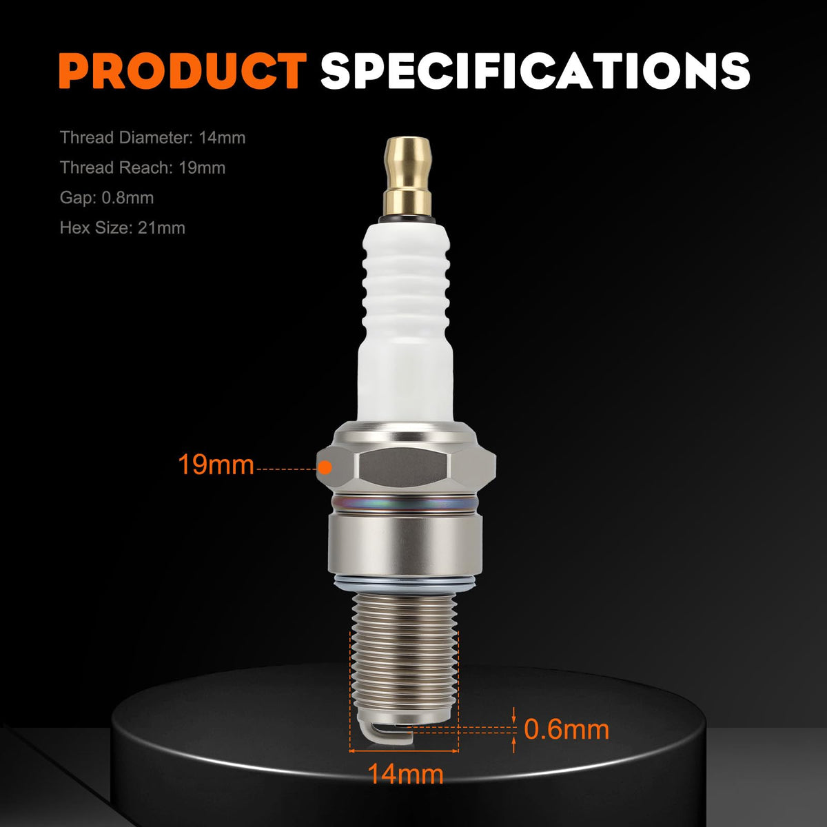Hipa BR8ES spark plug for ATV/UTV engine reliability in rough terrain