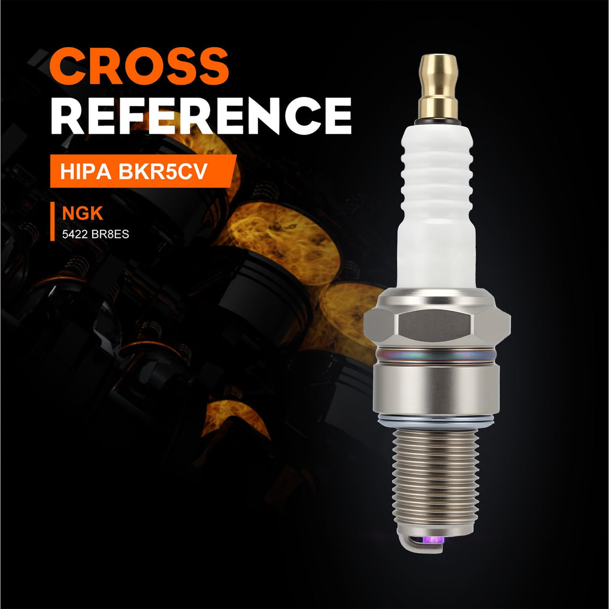 Hipa BR8ES copper-core spark plug highlighting durability