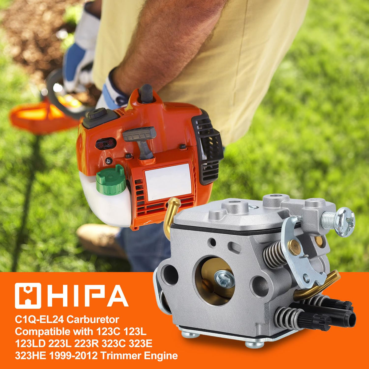 Hipa C1Q-EL24 air filter included image emphasizes added filtration for engine reliability.