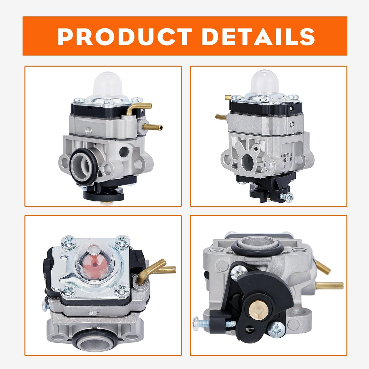 Hipa carburetor features precise mounting spacing for reliable airflow.