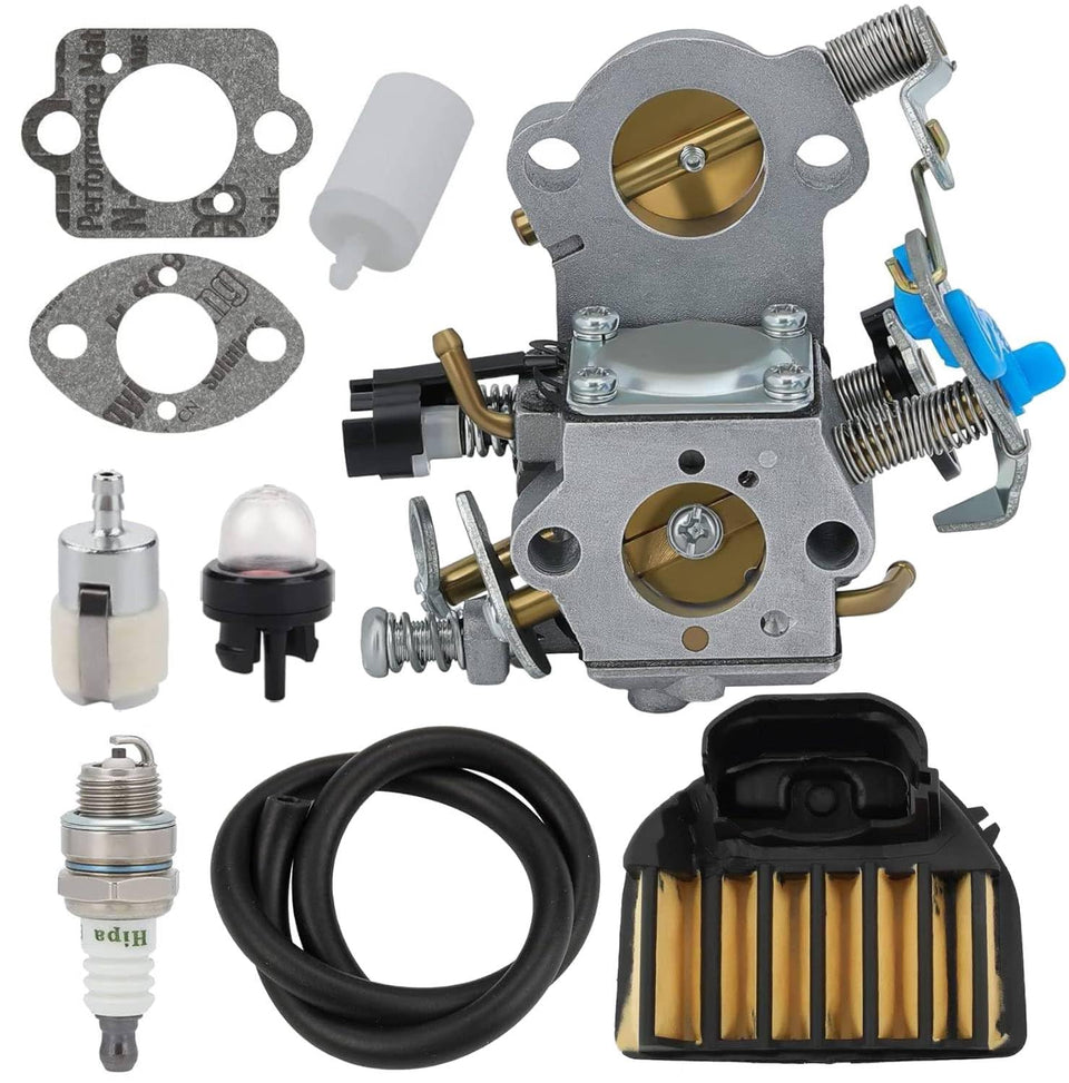 Hipa carburetor front view demonstrates reliable fit for Husqvarna 455 Rancher