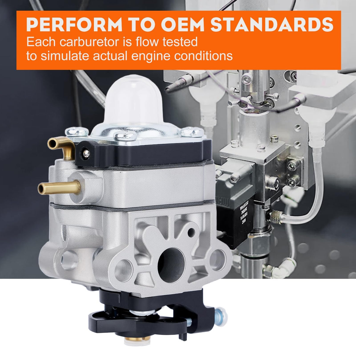 Hipa carburetor kit includes gasket and hardware for quick install.