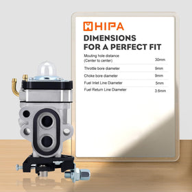 Hipa carburetor gasket for tight seals and longer service life