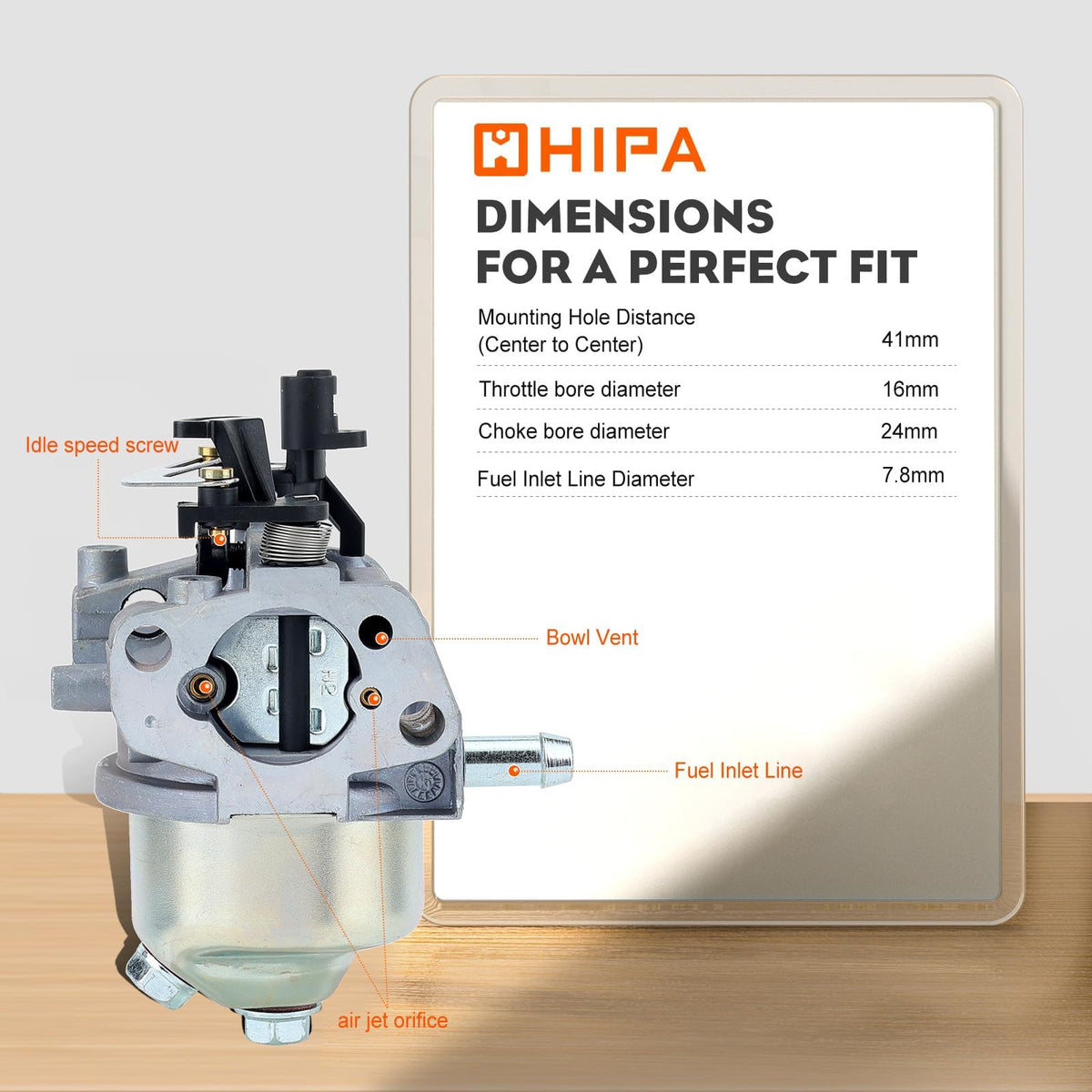 Hipa carburetor kit packaging ready to install