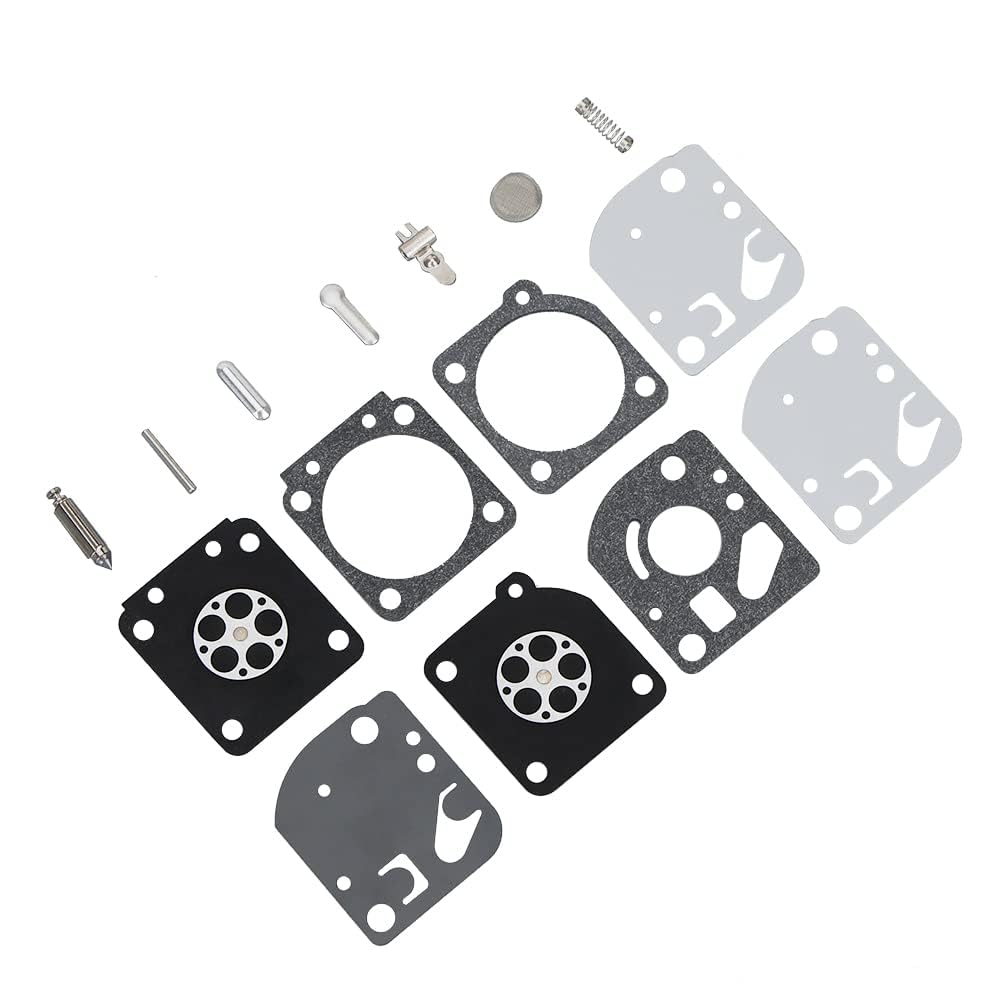 On workbench view of durable components designed for long lasting carburetor service.