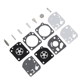 On workbench view of durable components designed for long lasting carburetor service.