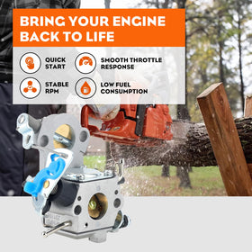 Hipa carburetor spark plug image indicates complete kit compatibility
