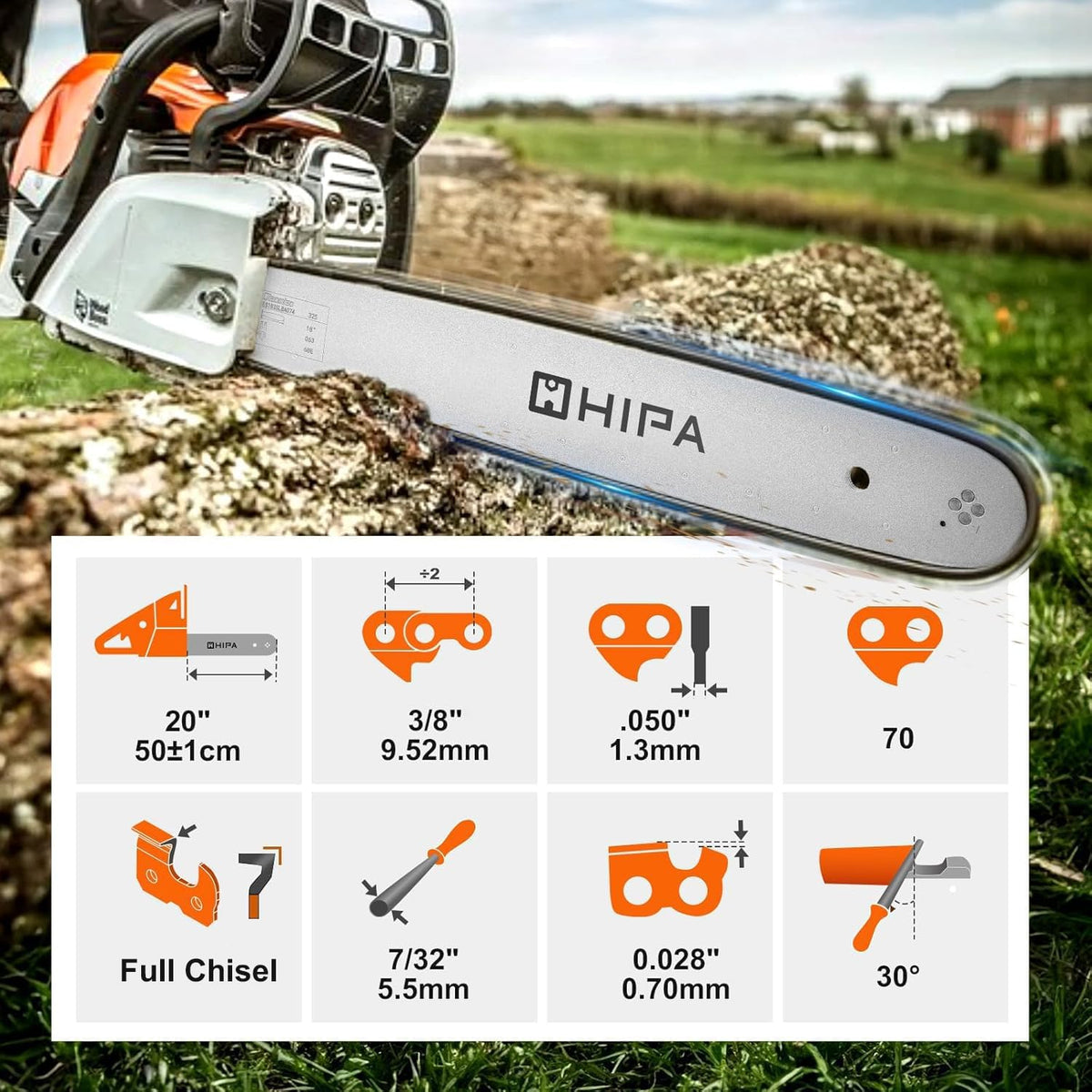 Hipa chain for Poulan PP5020AV fits securely for reliable cuts