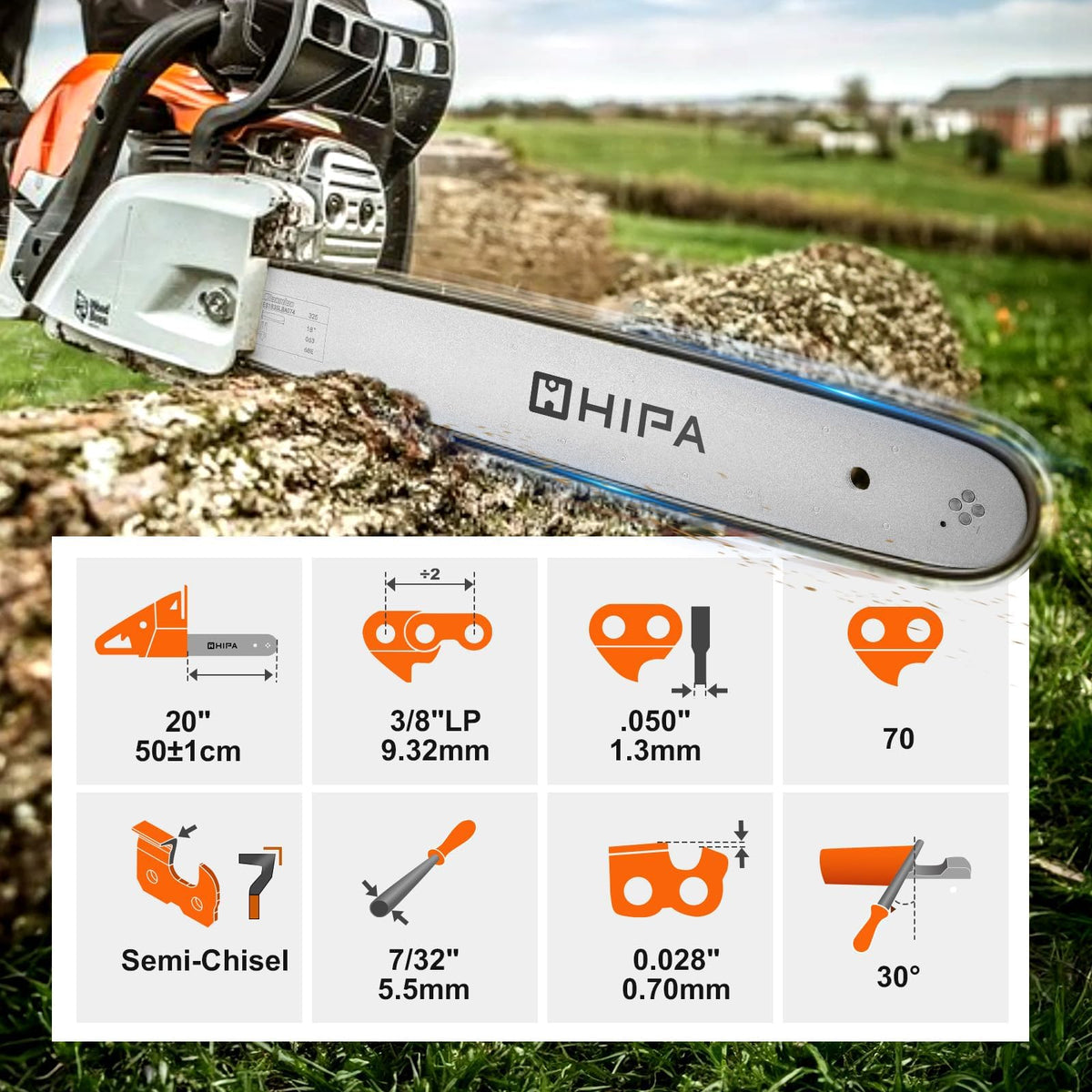 Hipa chain compatible with CS-590 and PR5020 for versatile use.