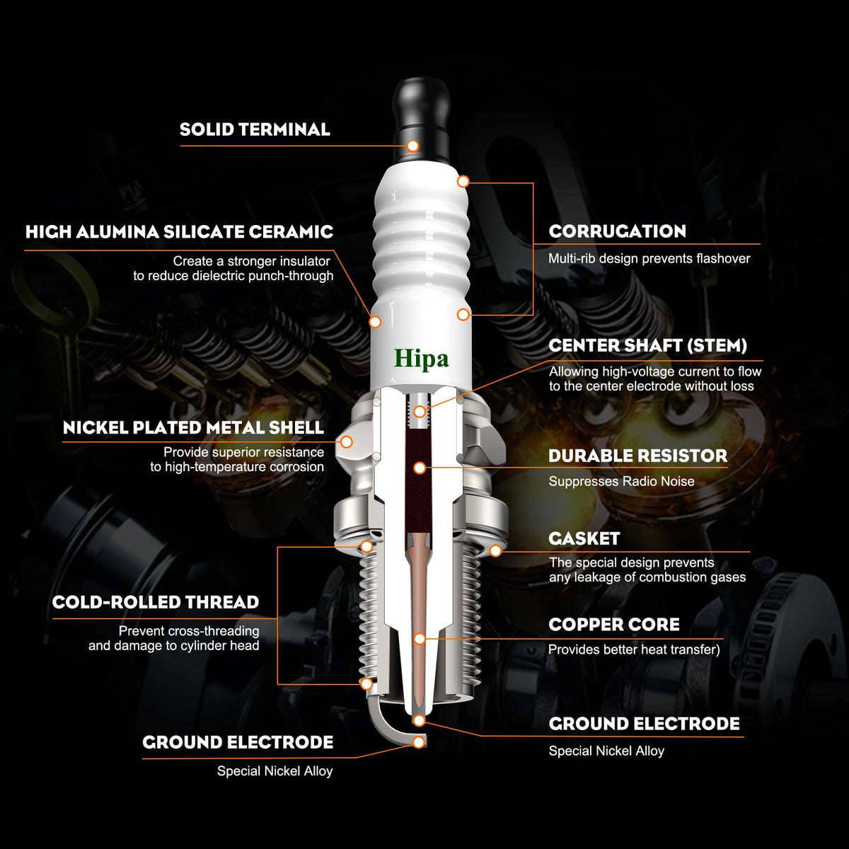 Hipa DCPR8E plug compatible with Sea-Doo, suitable for marine use.