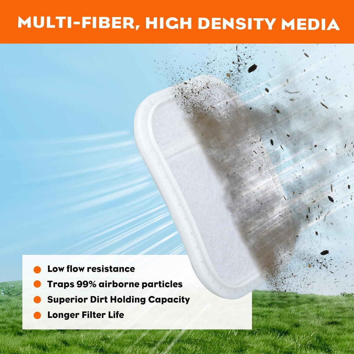 Hipa dimensions for RedMax air filter ensure precise fit