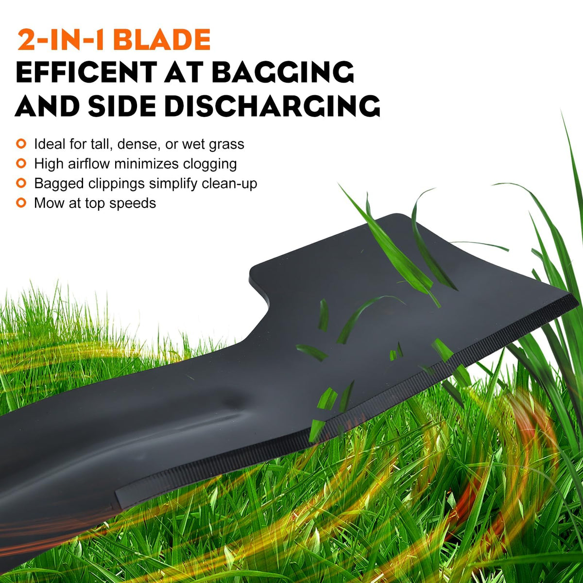 Installation guide image showing blade mounting checks for EGO LM2100/LM2100SP