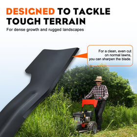 High-lift blade design on Hipa blade boosts upward airflow and clippings management
