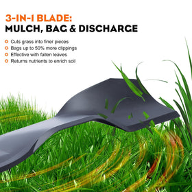 High-lift mulching blade from Hipa enhances airflow and bagging