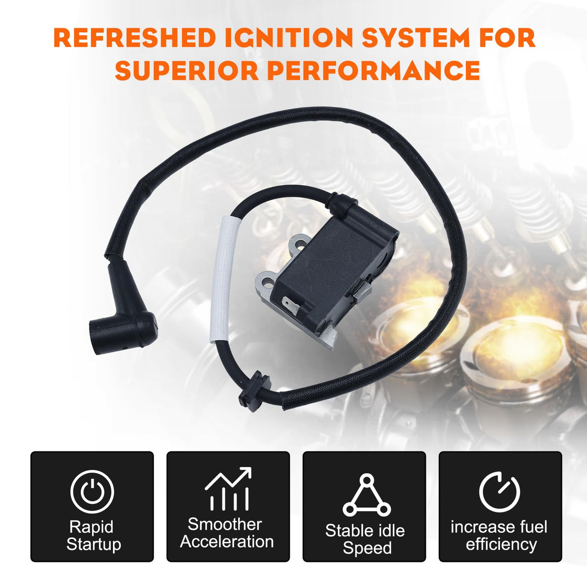 Hipa ignition coil for Husqvarna 350BF—direct-fit replacement magneto