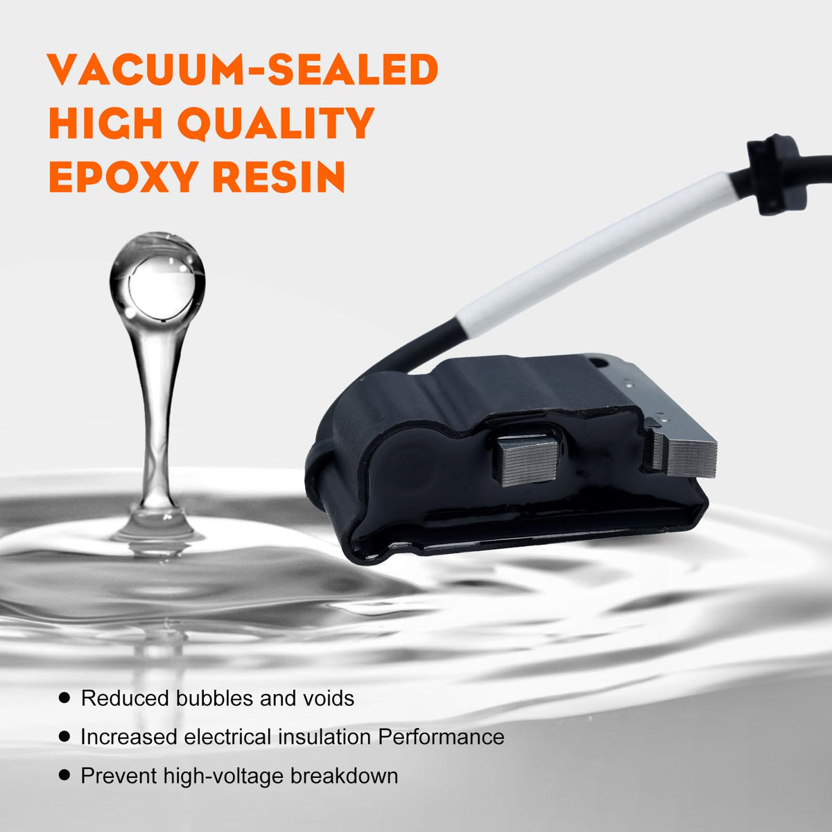 Hipa ignition coil installed in a Husqvarna backpack blower—ready-to-install replacement