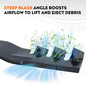 Hipa mulching blades recycling clippings into natural lawn feed during mowing.