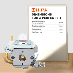 Hipa PB-250 fuel line kit offers complete fuel system for quick installation.