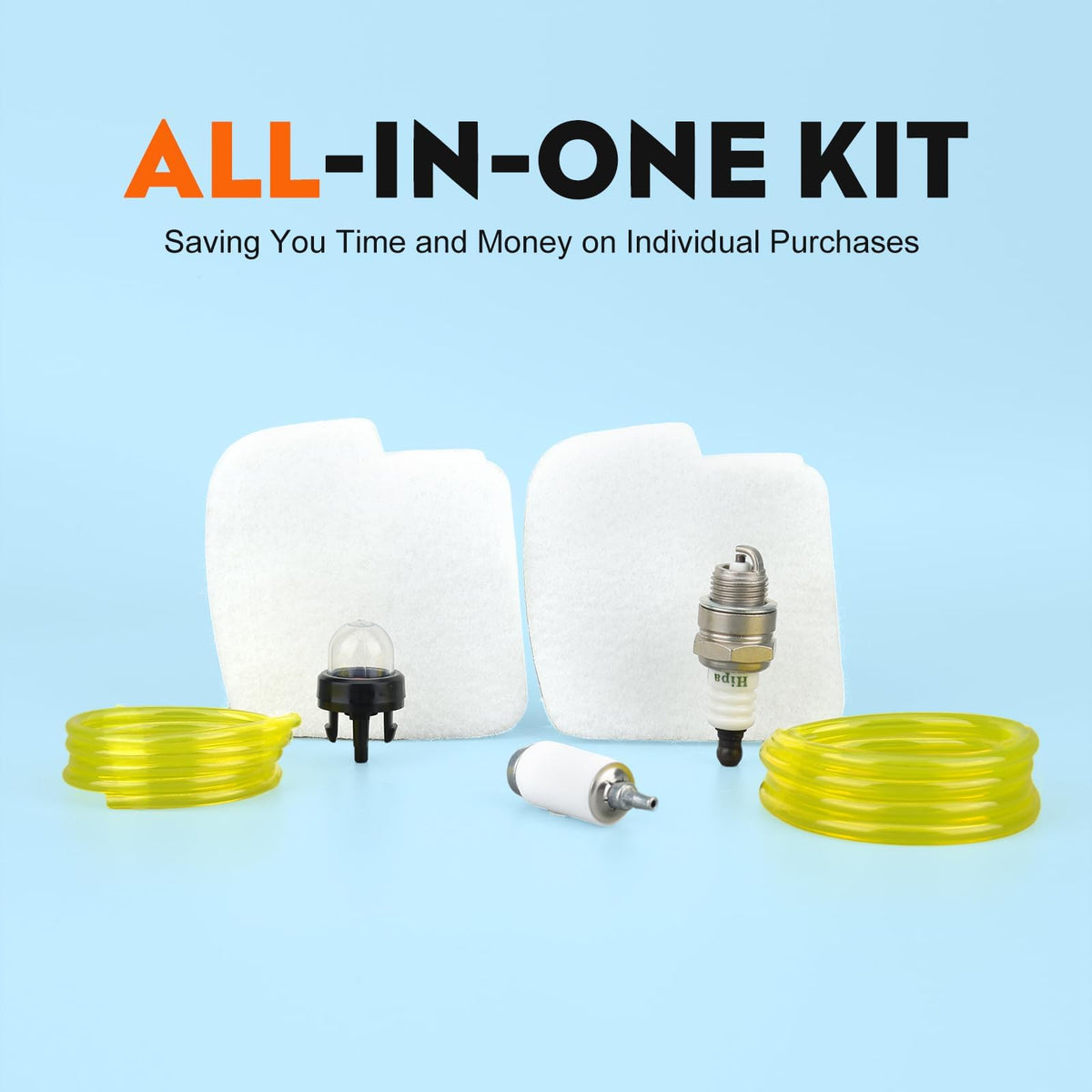 Hipa PR4218 primer bulb and spark plug kit for Poulan Pro, quick starting