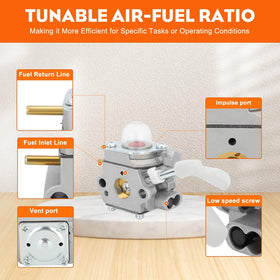 Hipa ready-to-run carburetor reduces setup time.