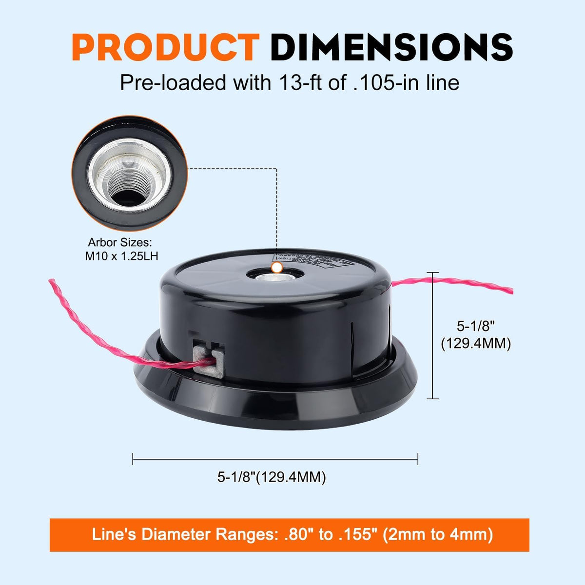 Hipa trimmer head for BCZ2460TS compatibility delivers smooth cuts and reduced vibrations.