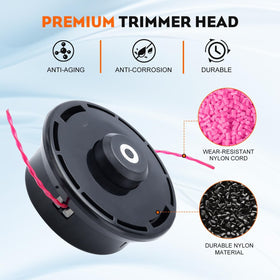 Hipa trimmer head for PT104-Plus compatibility speeds up line feeding and long-lasting operation.