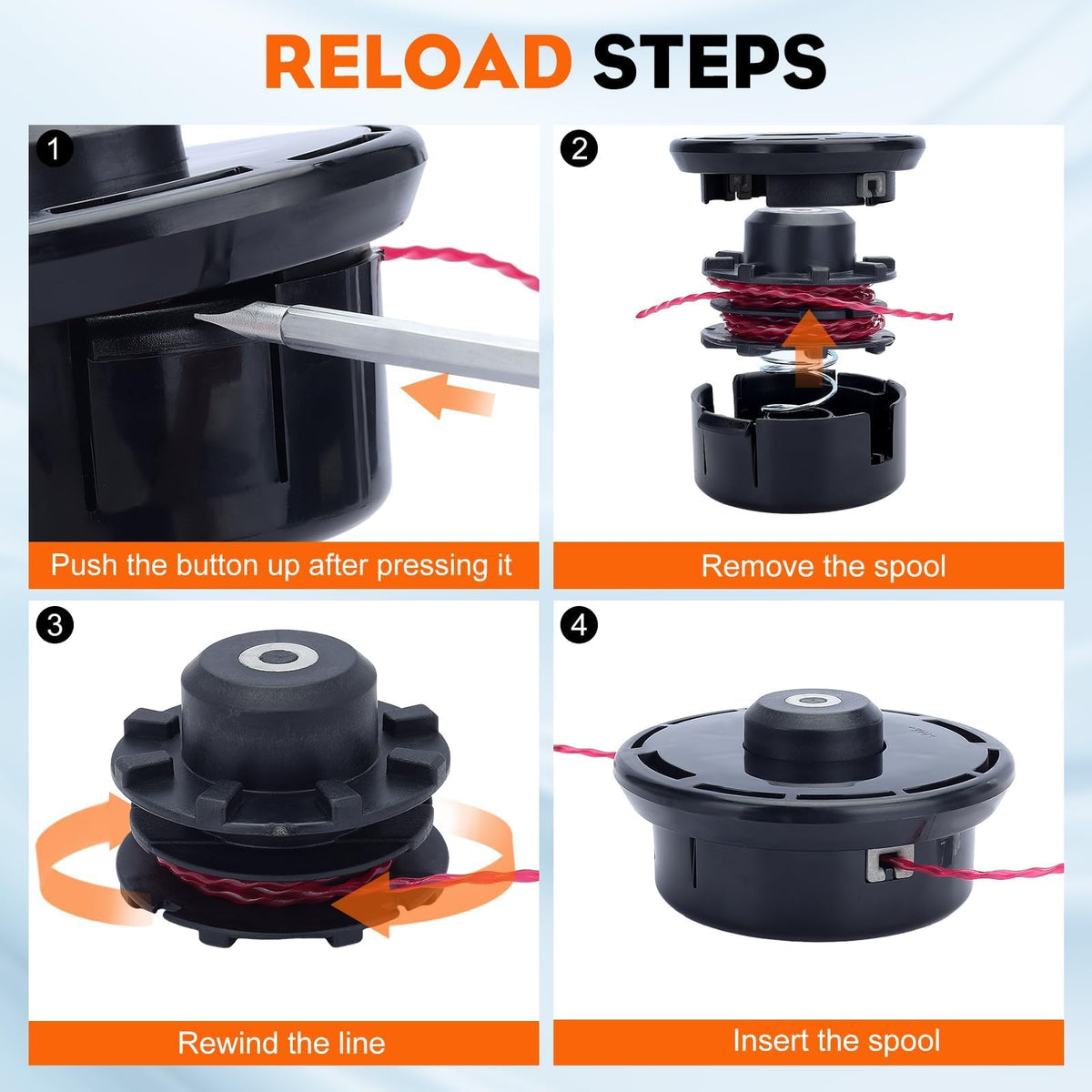 Hipa trimmer head for TR2350S compatibility improves line feed and dense grass performance.