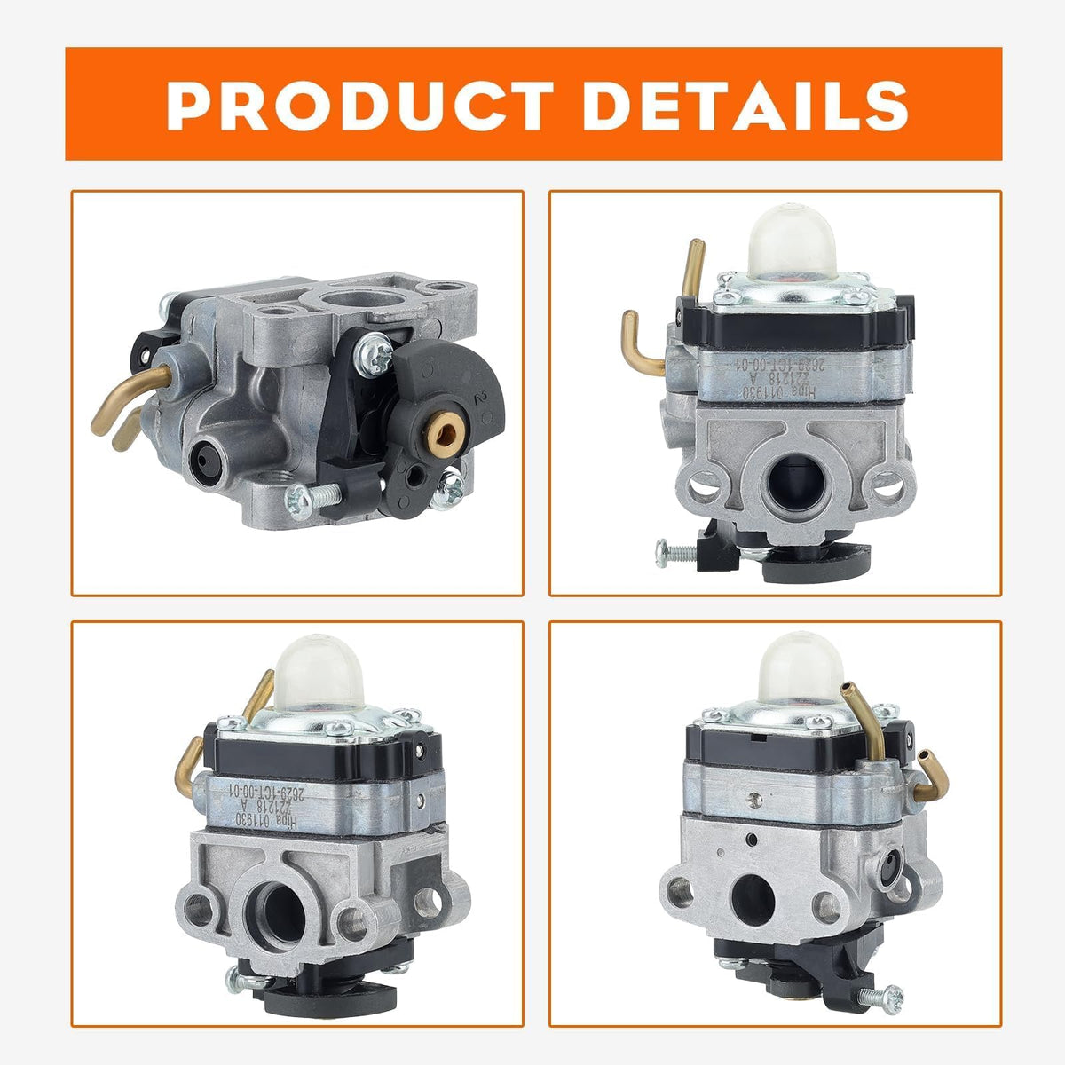 Hipa S430 C430 carburetor with brass components; heat and wear resistance.