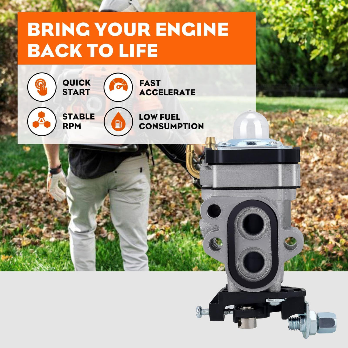 Hipa spark plug included for reliable ignition and engine efficiency