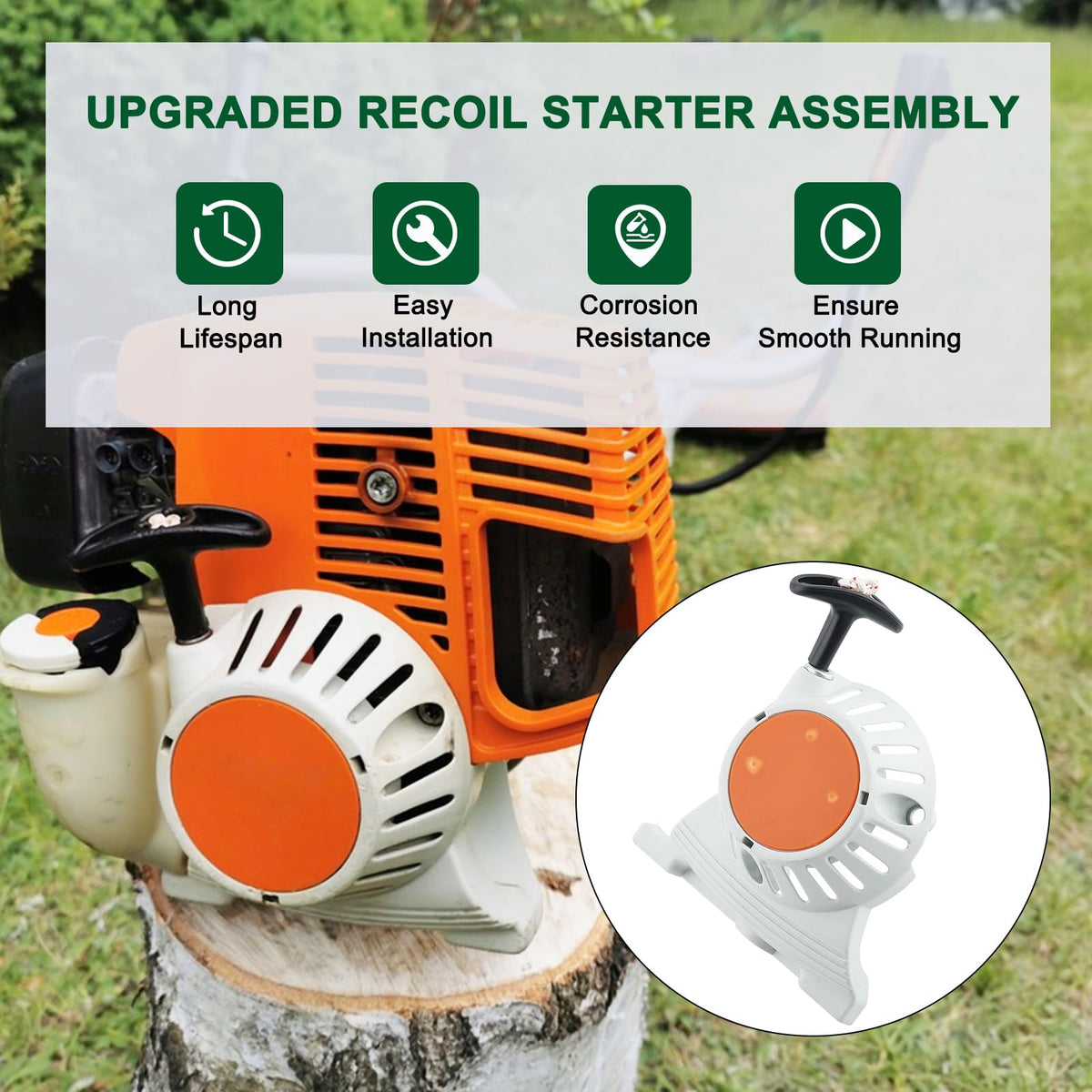 hipa starter housing assembly ready for easy installation on compatible trimmers
