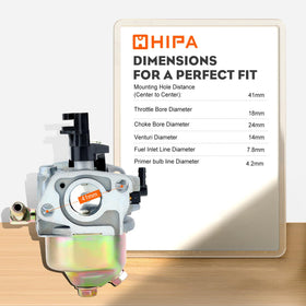 Hipa Storm carb kit installed on snow blower, illustrating replacement workflow.