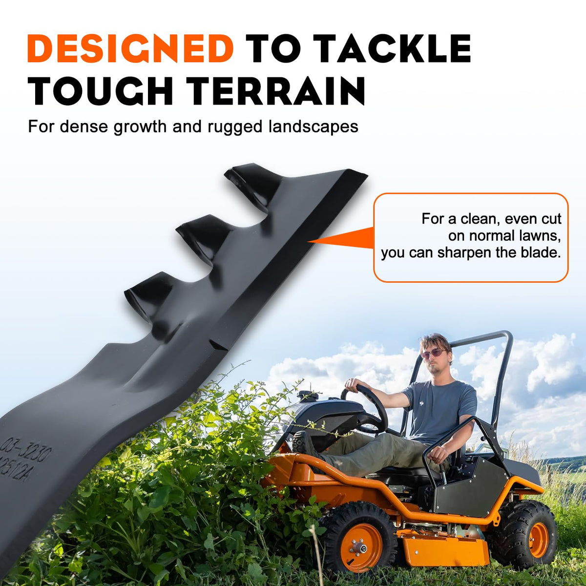 Hipa three-pack mulching blades emphasizes value and versatility for mid-size mowers.
