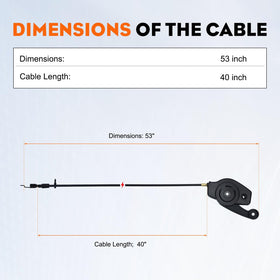 Hipa throttle control cable 184588 suits Poulan and Husqvarna walk-behind models for reliable throttle.