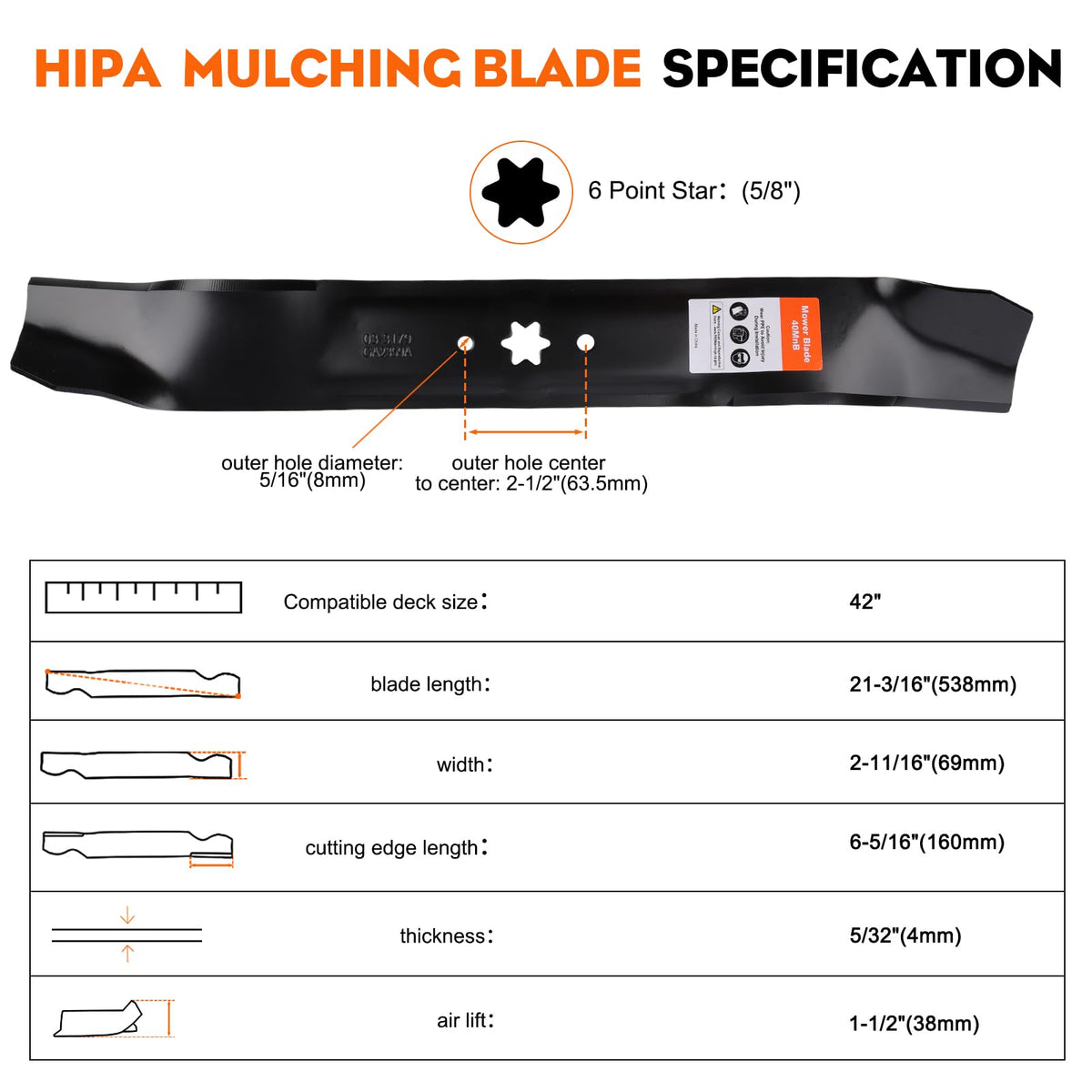 Hipa troy-bilt bronco 42-inch mulching blades improve clipping processing