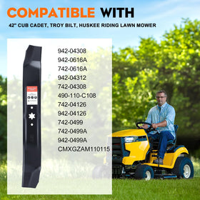 Two-pack blades from Hipa designed for 42-inch Cub Cadet decks