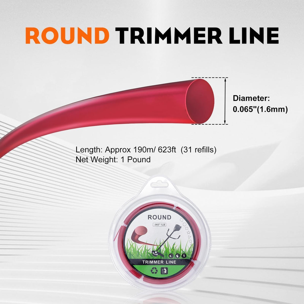 Hipa universal-fit trimmer line showing broad compatibility with brands