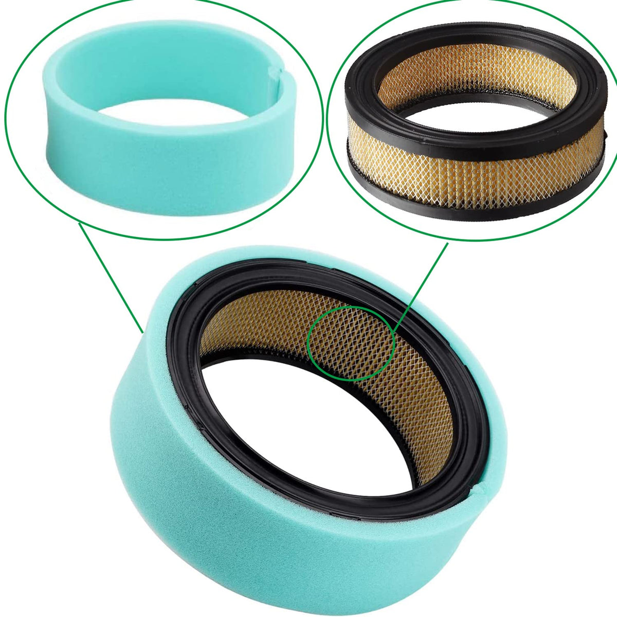 Hippotech pre-cleaner 24-083-02-S captures initial debris for Kohler engines