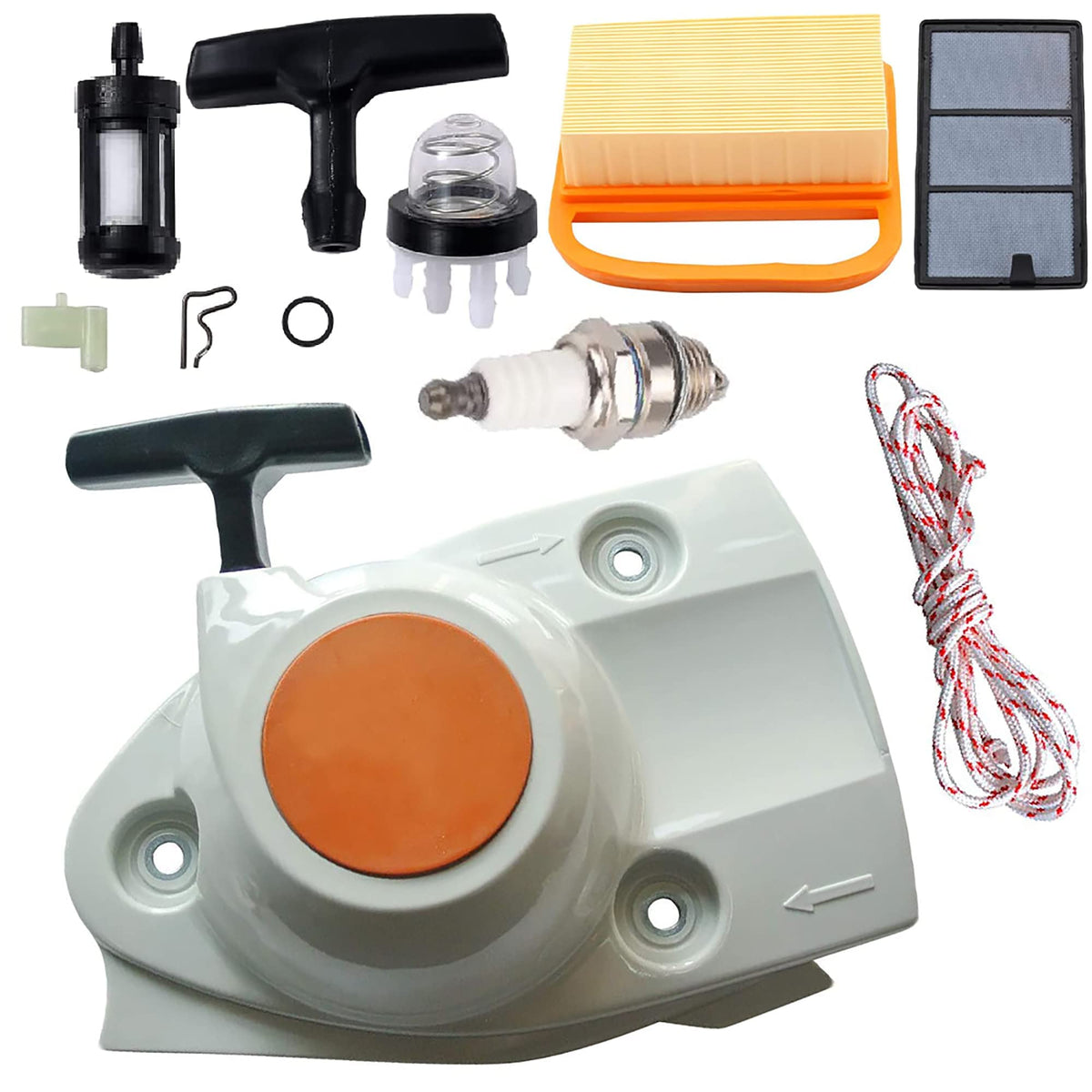 Hippotech recoil starter assembly shown for STIHL TS series, delivering smoother pull-start performance