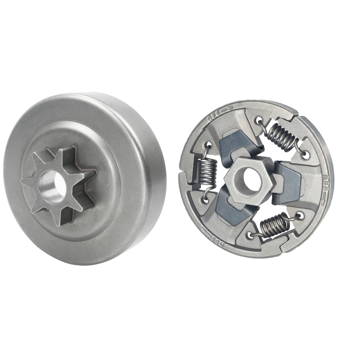 Hippotech washer and E-clip set for secure clutch installation