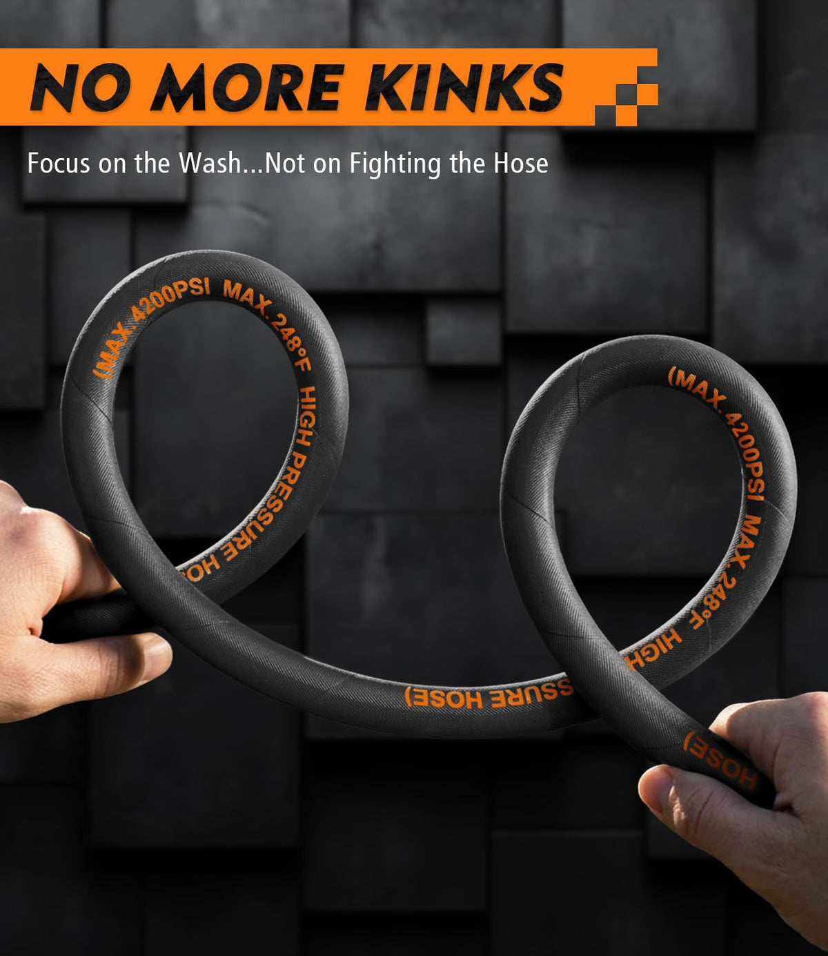 HiPrewaPro steel-braided construction for reliability during heavy-duty washes.