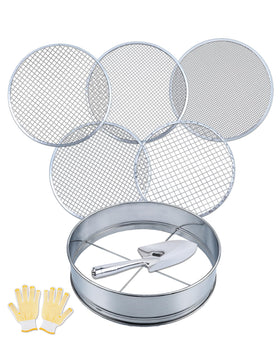 HIPULX 5-in-1 soil sifter frame in stainless steel for durable use