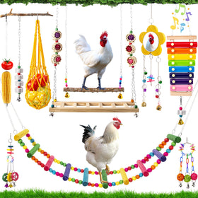 Hipykat 11-Pack Xylophone Toy for chickens helps with enrichment in the coop