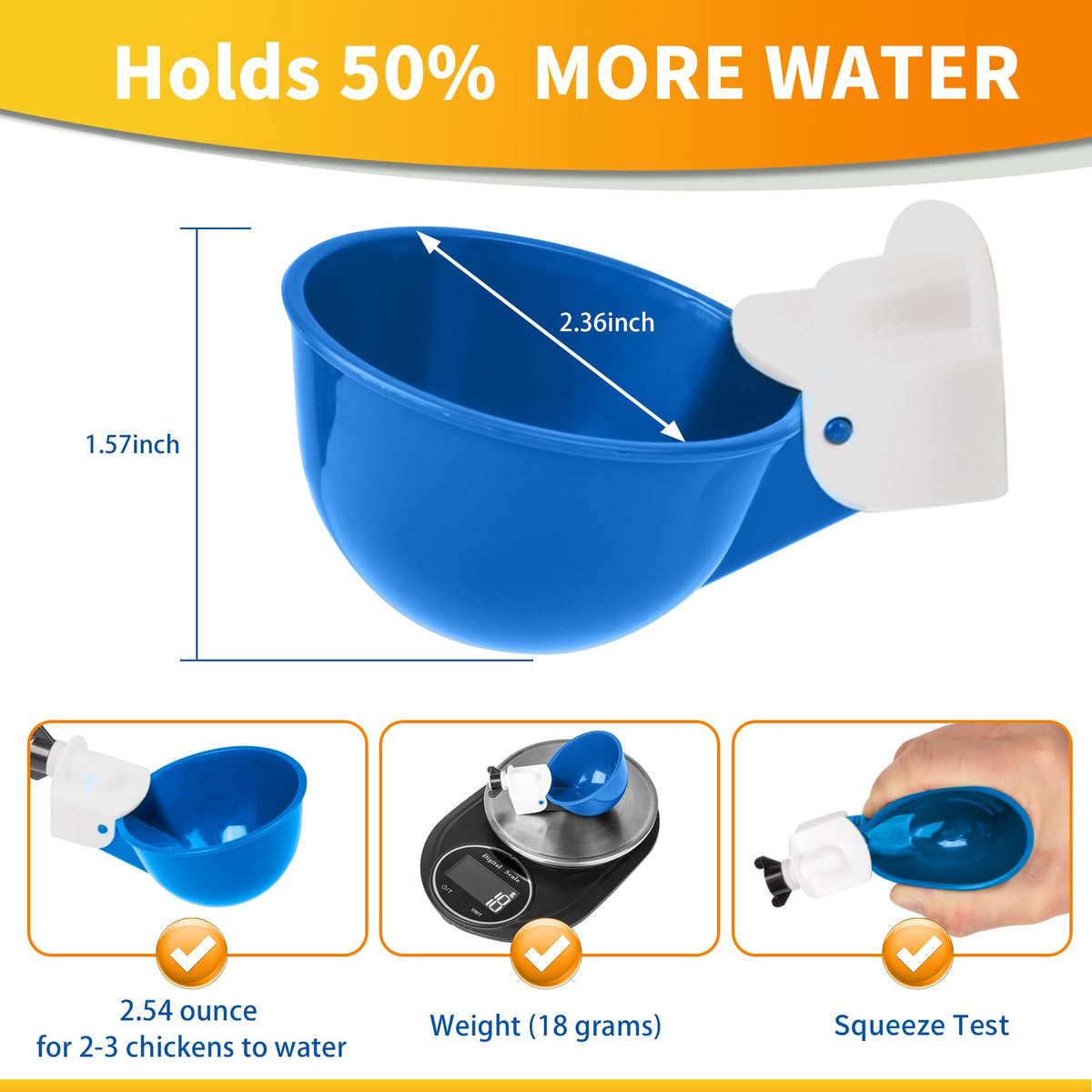 Hipykat BPA-free PP cups offer durable, weather-ready performance in outdoor coops.