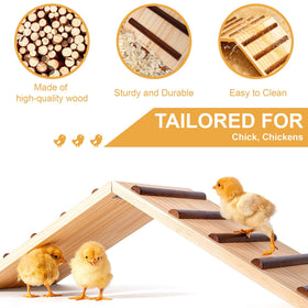 Hipykat chick perch trainer in natural wood for easy cleaning