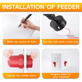 Hipykat chicken feeder BPA-free PP construction offers safe, long-lasting use.